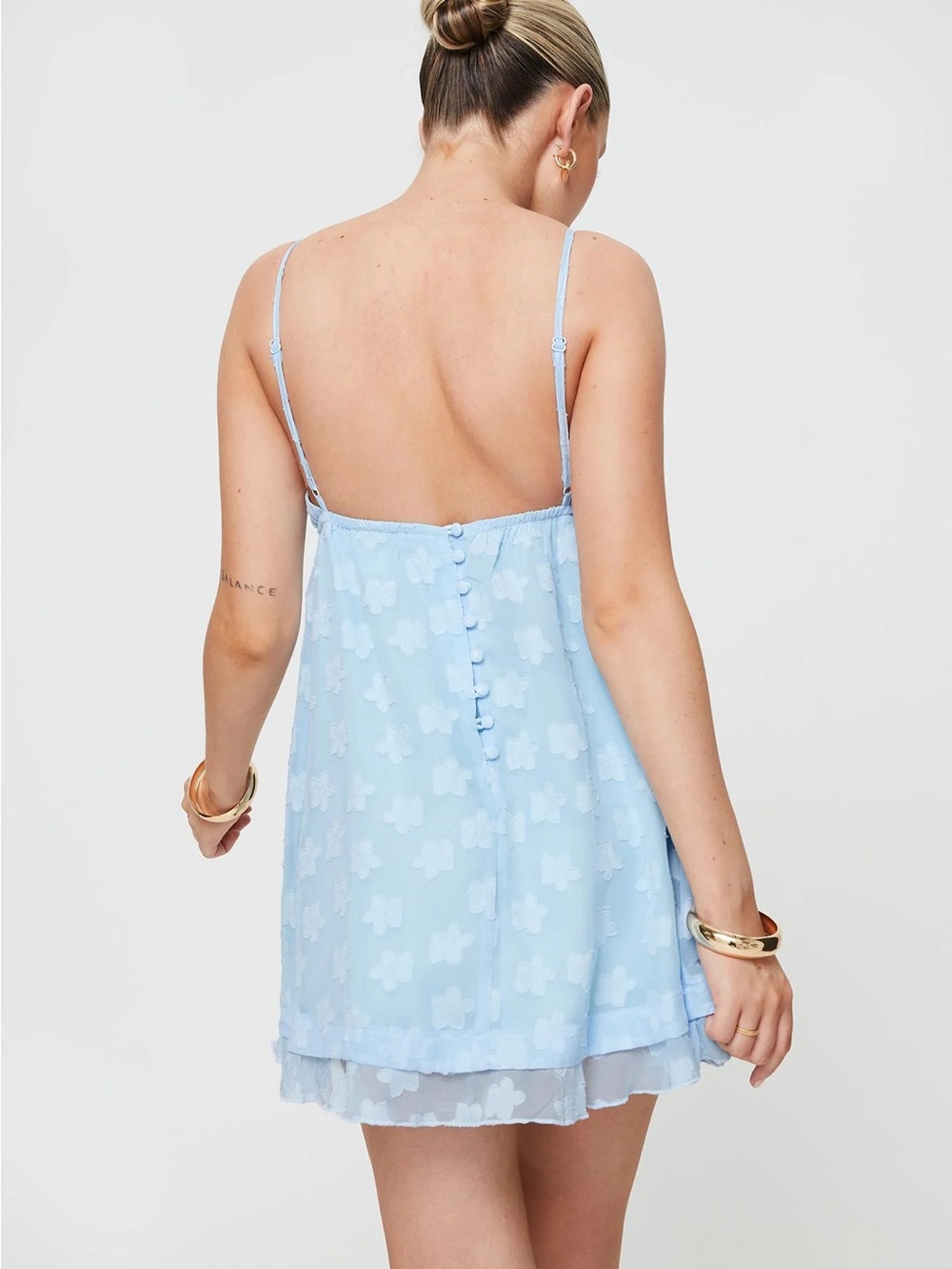 Princess Polly Empress of Love Mini Dress in Blue floral - Picture 2 of 5
